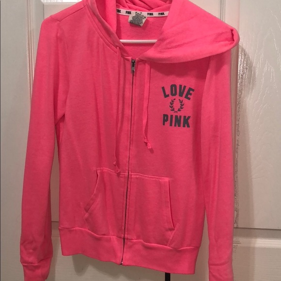 Super comfy PINK sweatshirt! 💕 zip up - Picture 1 of 2